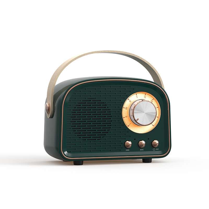 DW21 Vintage Radio BT Speaker Support TF Card/U Disk to Play(Pink)