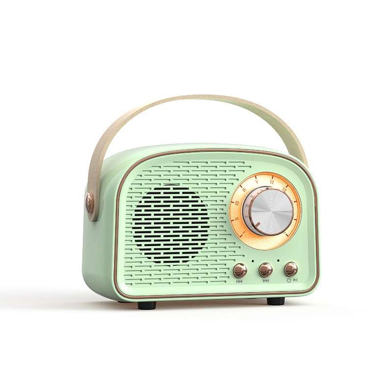 DW21 Vintage Radio BT Speaker Support TF Card/U Disk to Play(Pink)