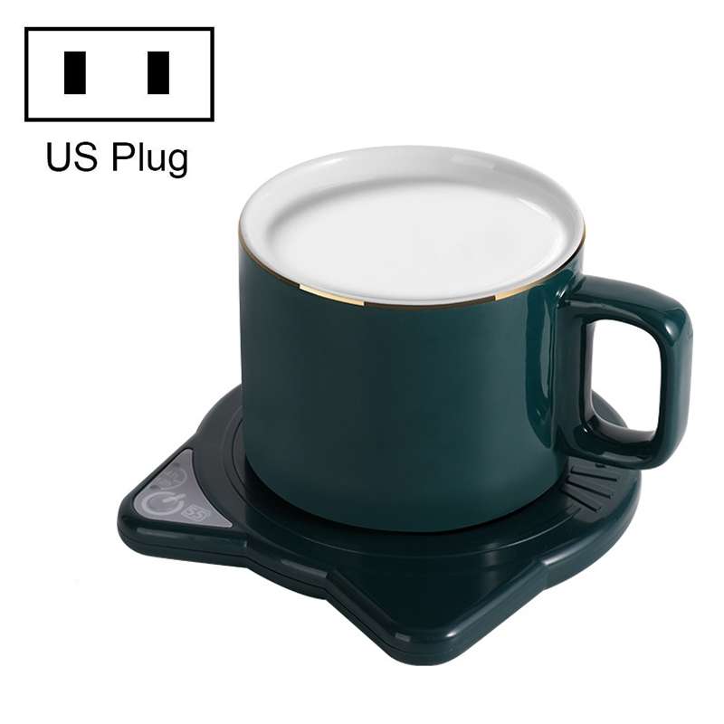 Automatic Heating Warm Coaster Hot Milk Coffee Cup Timed Thermos Cup Mat, US Plug(Pink)