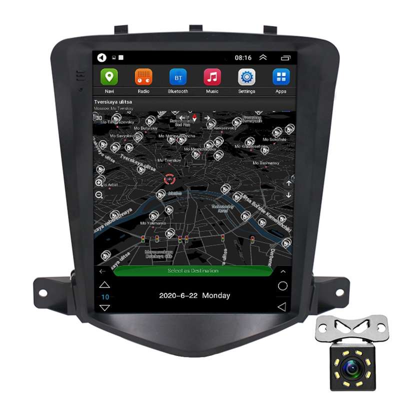 For Chevrolet Cruze 9.7 inch Navigation Integrated Machine, Style: Standard+8 Light Camera(2+32G)