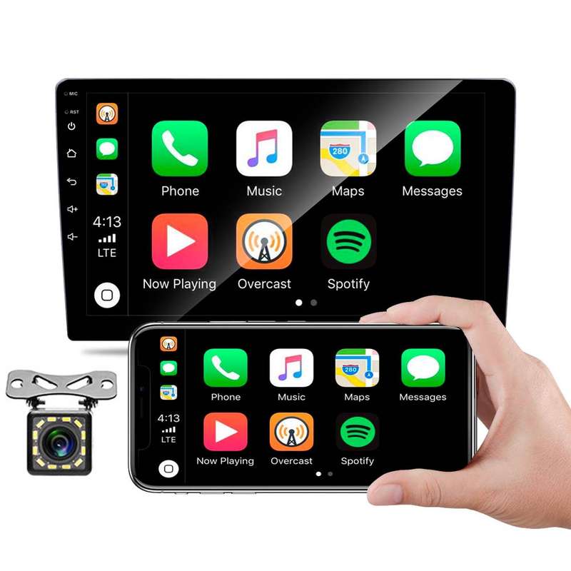 C7001 7 inch Touch Screen Built-In CarPlay Car MP5 Player, Style: Standard+12 Light Camera