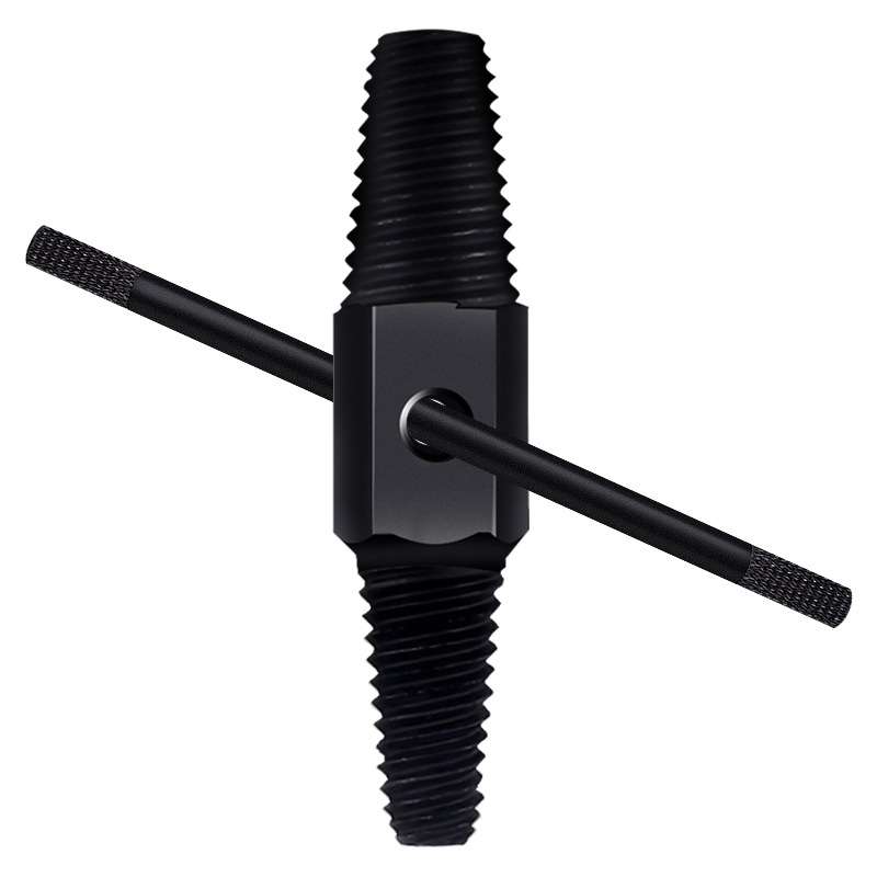 4 / 6 Points Faucet Break Screw Remover Smooth Silky Tooth Double-headed Screw Tool(Black)