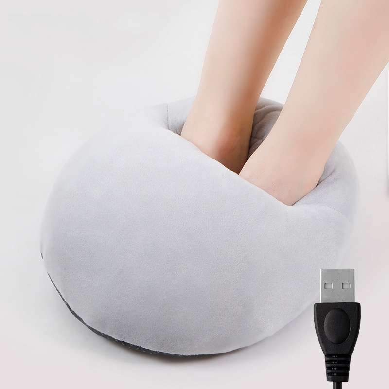 USB Heating Foot Warmer Comfortable Plush Foot Warmer(Pink)