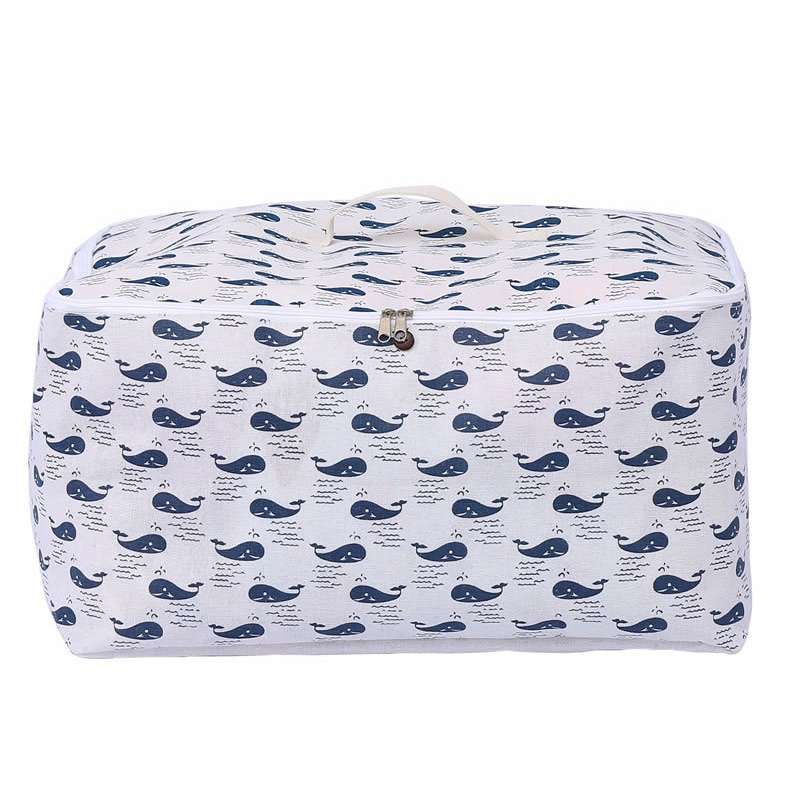 Clothes Organizer Moving Bag Canvas Zipper Quilt Storage Bag, Size: Large(Big Tree)