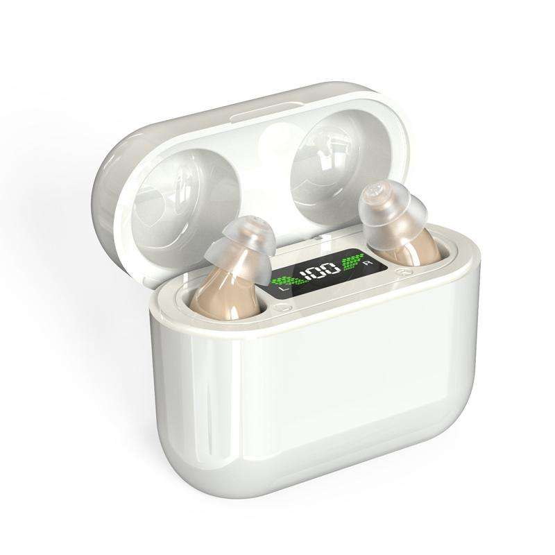 GM-912 Digital Hearing Aid Sound Amplifier With Digital Display Charging Compartment(Red Blue)