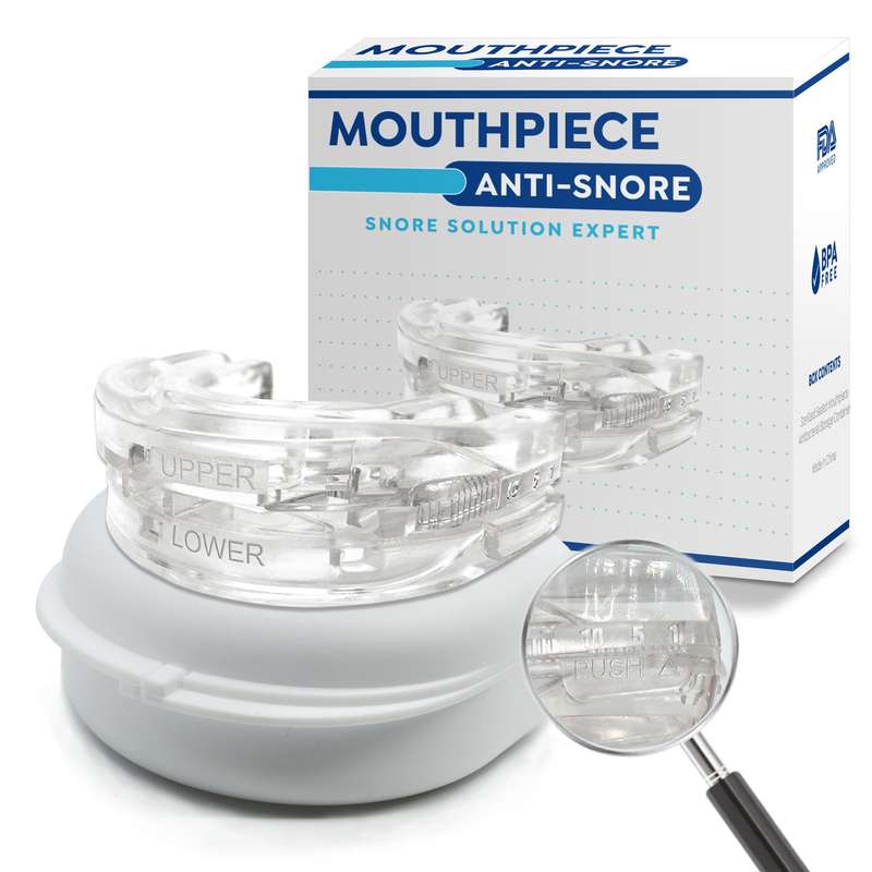Dental Tray Adjustable Bite Sleep Aid Anti-Snoring Teeth Whitening Sports Braces(White)
