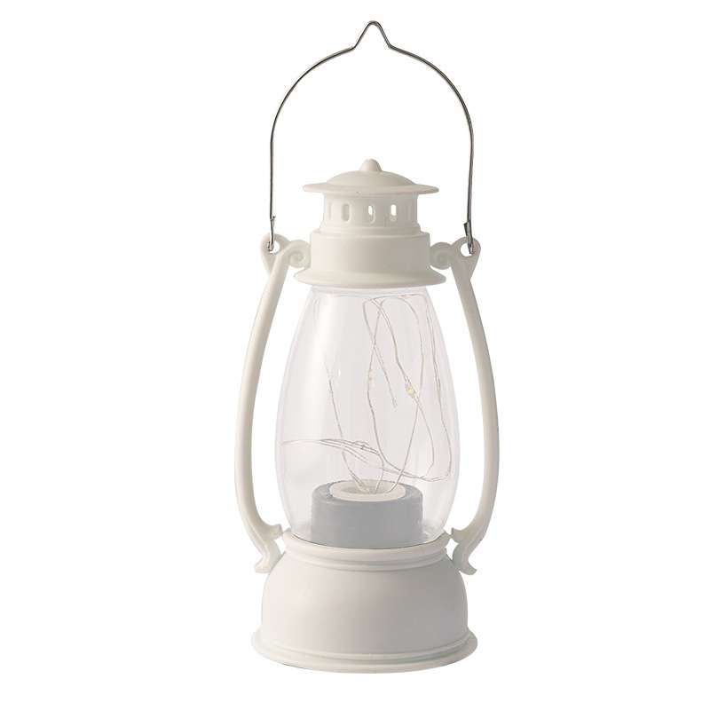 Retro Lantern Table Decoration Christmas Scene Decoration Simulation Oil Lamp(Gold)