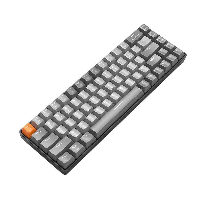 ZIYOU LANG K68 68 Keys Bluetooth Wireless Dual Model Mechanical Keyboard, Style: Red Shaft Version (