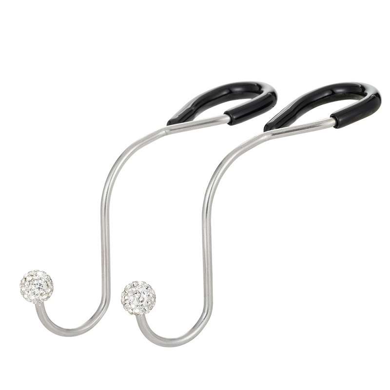 Multifunctional Car Seat Hooks With Diamond Inlay(White)
