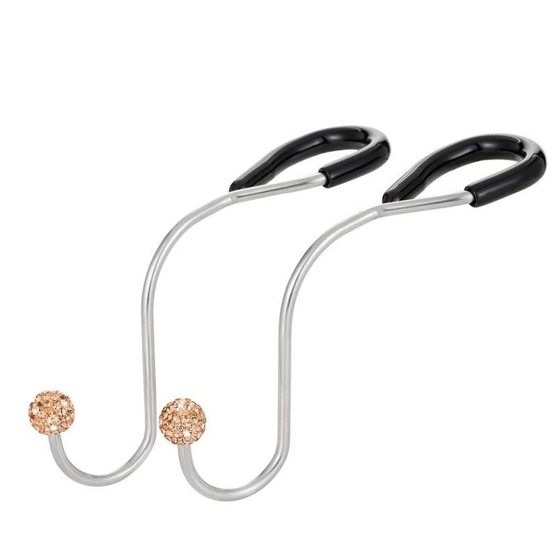 Multifunctional Car Seat Hooks With Diamond Inlay(Peach)