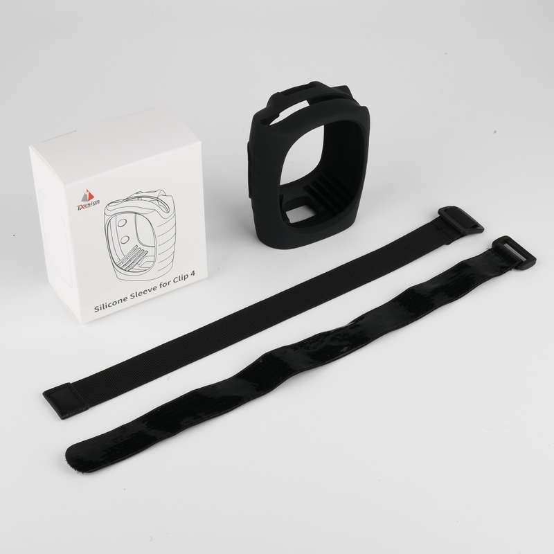 For JBL Clip 4 Bluetooth Speaker Silicone Case Protective Cover With Straps(Black)
