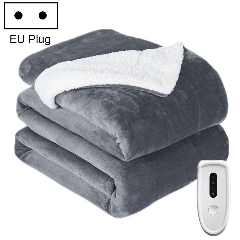 Intelligent Temperature Control Electric Heating Blanket, Size: 130x180cm EU Plug(Brown White)