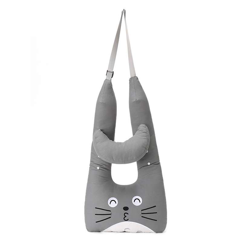 8146 Cartoon Adjustable Car Children Sleep Safety Belt U-shaped Neck Pillow(Gray Totoro)