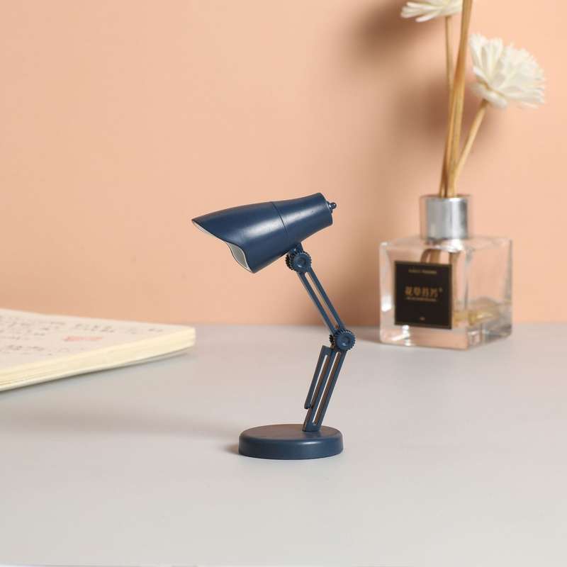 LED Foldable Mini Magnetic Desk Lamp with Clip(LD01 Black)