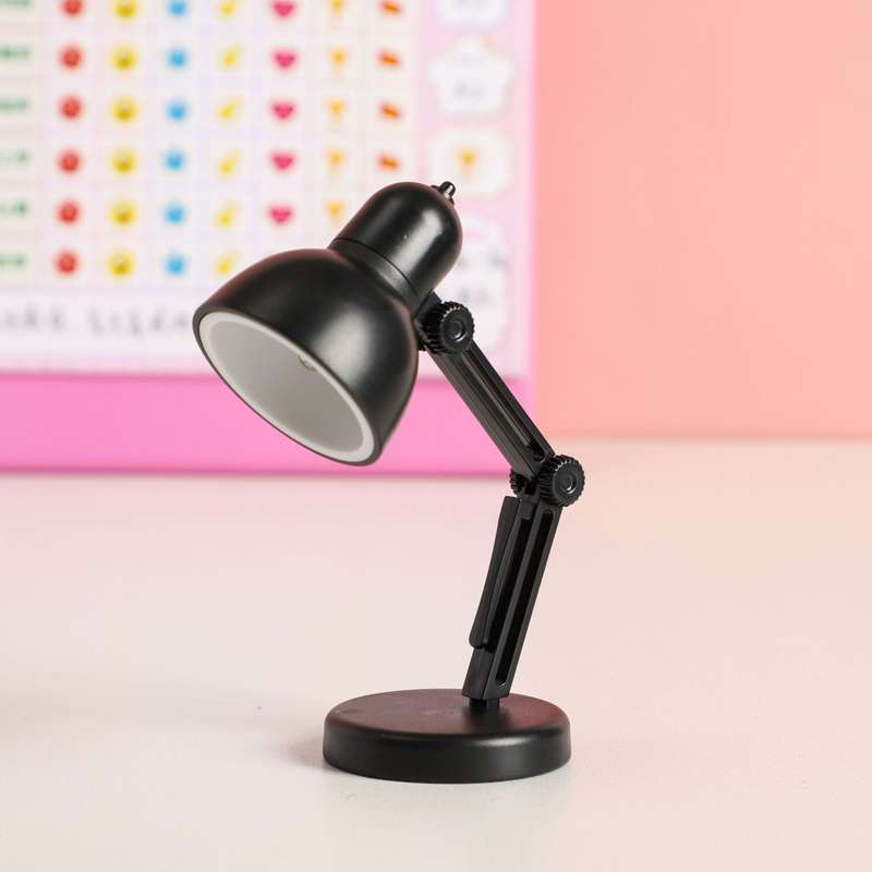 LED Foldable Mini Magnetic Desk Lamp with Clip(LD01 Black)
