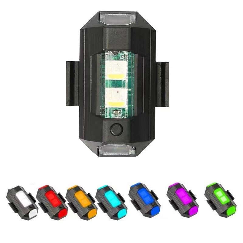 M1 Motorcycle Bicycle Aircraft Explosion Lights Cruise Flashing Anti-Rear-End Collision Light(7 Colo
