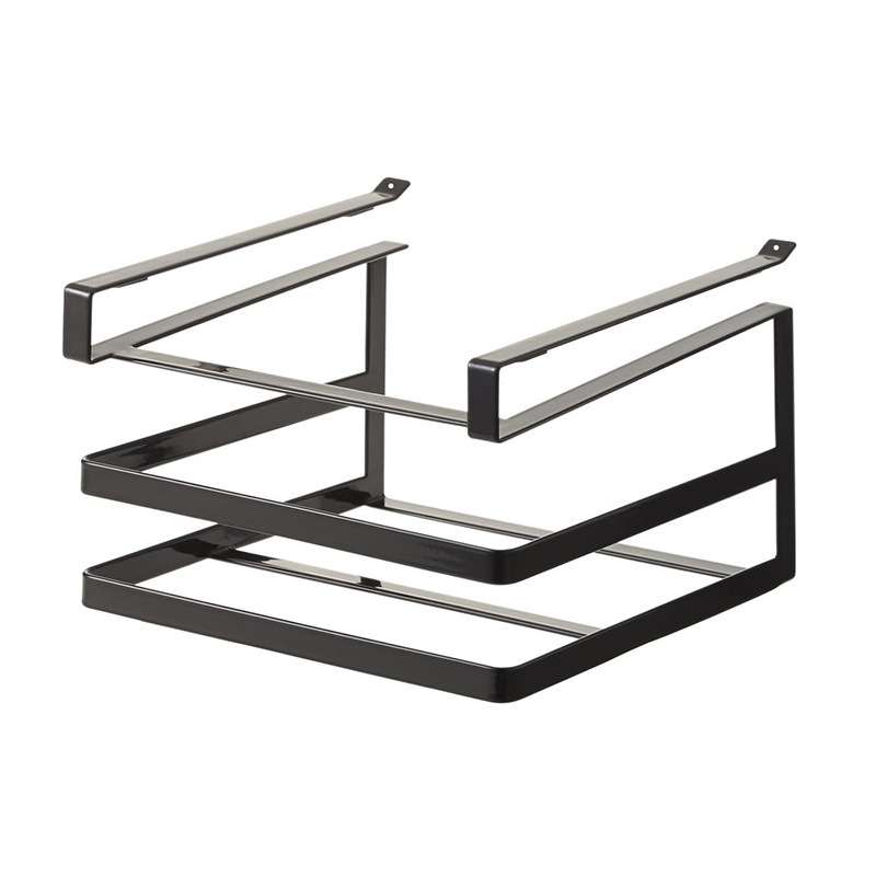 Double-layer Punch-free Kitchen Wall-Mounted Cutting Board Rack(White)