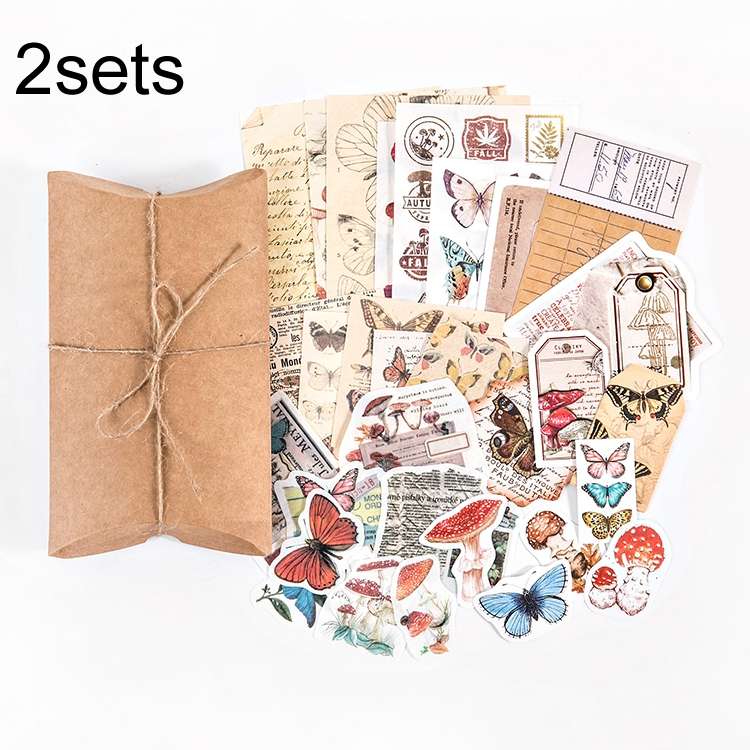 2sets 30 In 1 Vintage Collection Room Series Handbook Stickers Notes Packet(Mountains and Raw Moon N