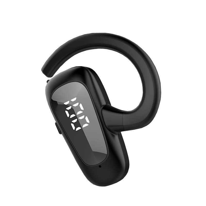 Bone Conduction Concepts Digital Display Stereo Bluetooth Earphones, Style: Single Ear(Blue)