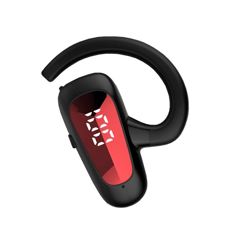 Bone Conduction Concepts Digital Display Stereo Bluetooth Earphones, Style: Single Ear(Blue)