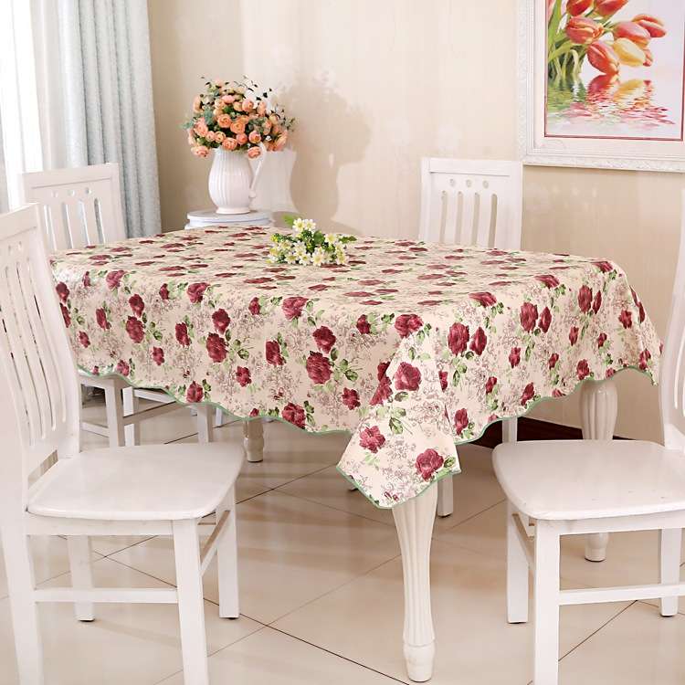 PEVA Oil&Water Resistant Coffee Table Tablecloth, Size: 106x152cm(No.384)