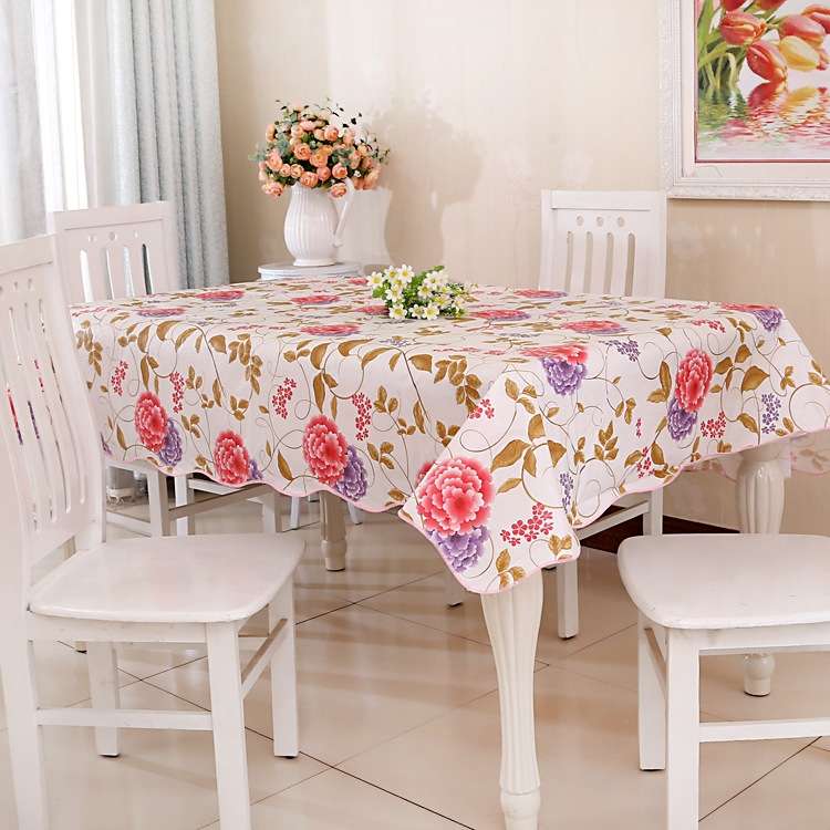 PEVA Oil&Water Resistant Coffee Table Tablecloth, Size: 106x152cm(No.384)