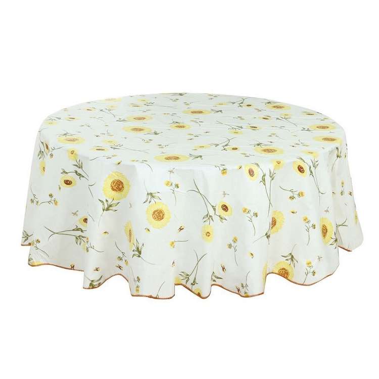 PEVA Oil&Water Resistant Coffee Table Tablecloth, Size: Round 152cm(No.384)
