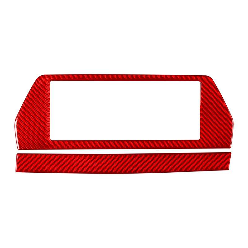 For 2019-2024 BMW 8 Series G14 Right-hand Drive 2pcs /Set Navigation Screen Frame Sticker(Red)