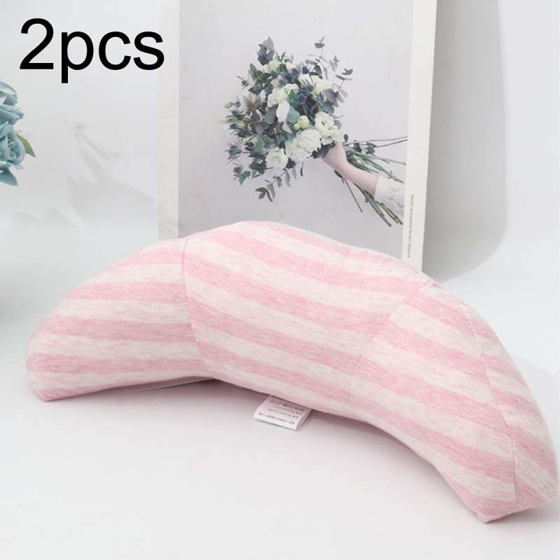 2pcs Children Neck Headrest Comfortable Shoulder Cover Car Neck Guard Pillow(Pink Stripe)