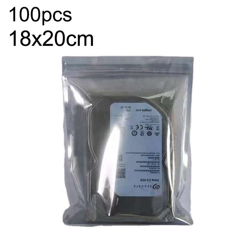 100pcs / Pack 18x20cm Anti-static Shielding Bag Hard Disk Insulation Bag Electronic Plastic Motherb