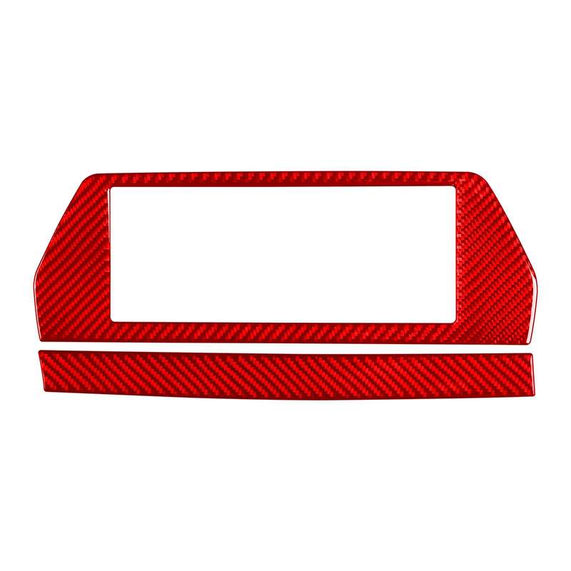For 2019-2024 BMW 8 Series G14 Left-hand Drive 2pcs /Set Navigation Screen Frame Sticker(Red)