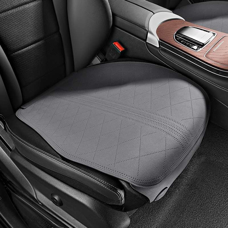 Flip-fur Car Cushion Breathable Ventilation Cushion for Four Seasons, Style: Front Cushion(Gray)