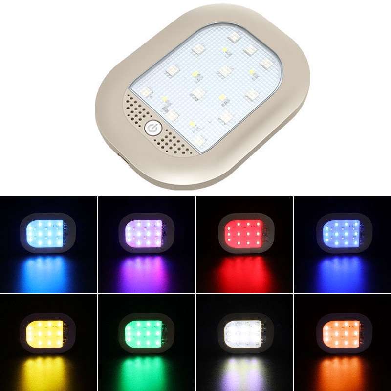 Car Colorful Strong Magnetic LED Lighting Reading Lights(Beige)