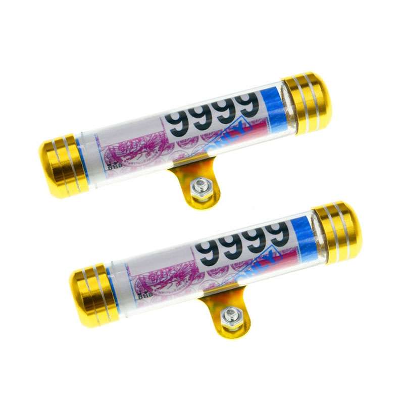TF-2224 2pcs Multifunctional Waterproof Motorcycle Tax Bill Collection Tube(Gold)