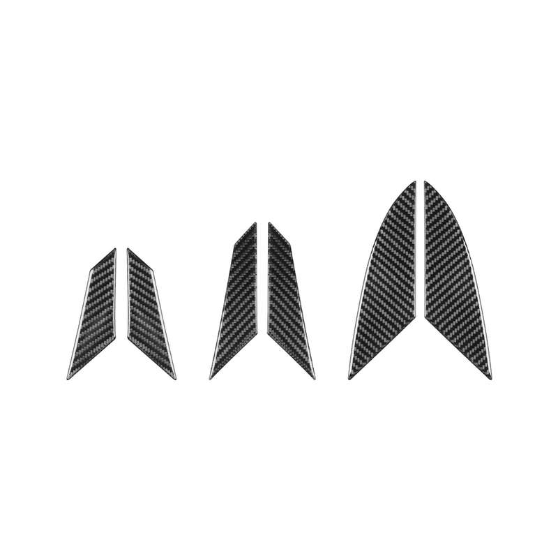 For Chevrolet Corvette C8 6pcs /Set Engine Side Air Vent Stickers(Black)