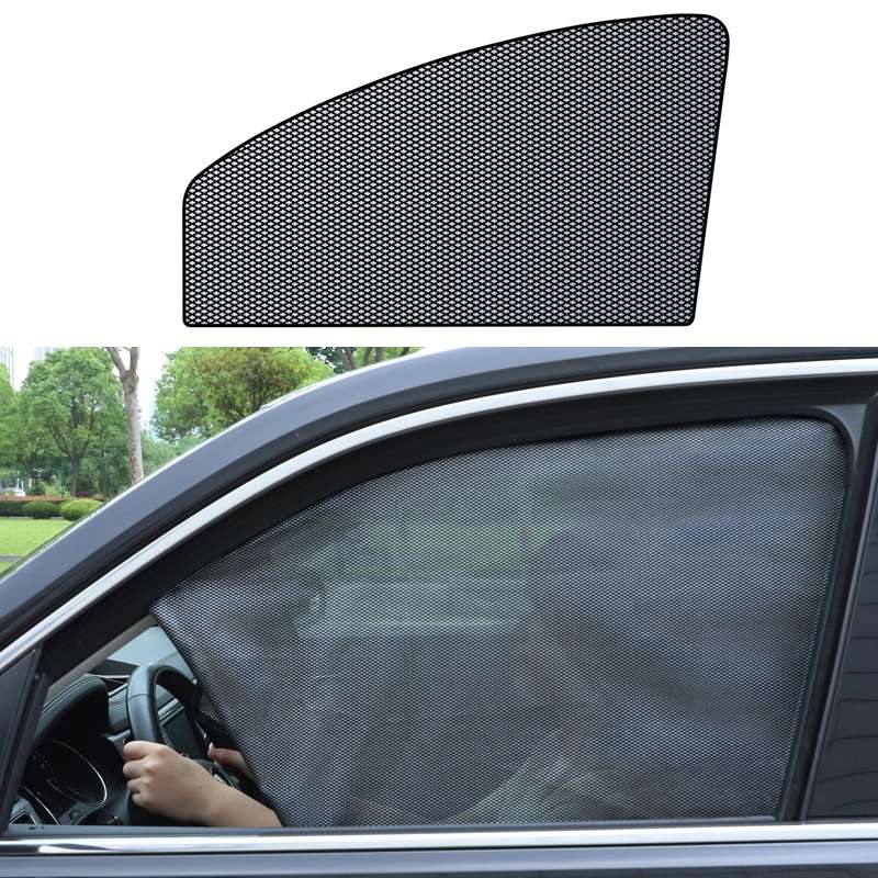Car Sunshade Magnetic Iron Reflective Mesh Gauze Sunscreen Heat Insulation Sunshade Baffle(Rear Wind