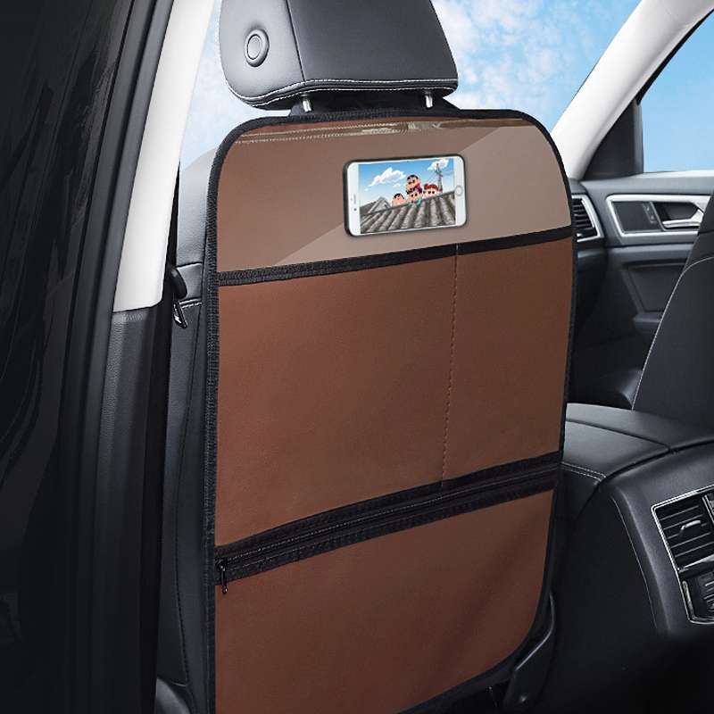 Car Seat Back Children Anti-kick Pad Back Rear Anti-dirty Universal Leather Protection Pad Storage B