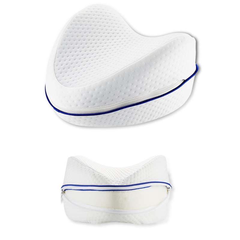 Body Memory Cotton Leg Pillow Sleeping Orthopedic Sciatica Back Hip Joint for Pain Relief(Blue Inner