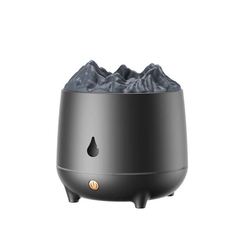 HS01 Simulation Flame Humidifier Home Aromatherapy Machine With Night Light(White)