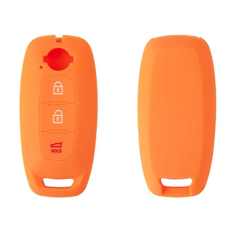 For 2023 Nissan Altima 2pcs Three-Button Key Silicone Protective Case(Orange)