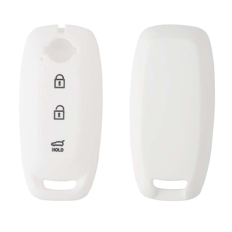 For 2023 Nissan Altima 2pcs Three-Button Key Silicone Protective Case(White)