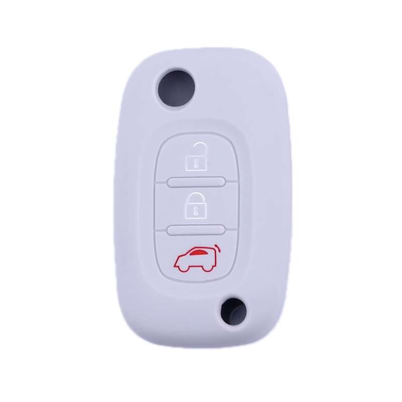 For Mercedes-Benz Smart Folding 2pcs 3 Button Silicone Key Case(Sea Blue)