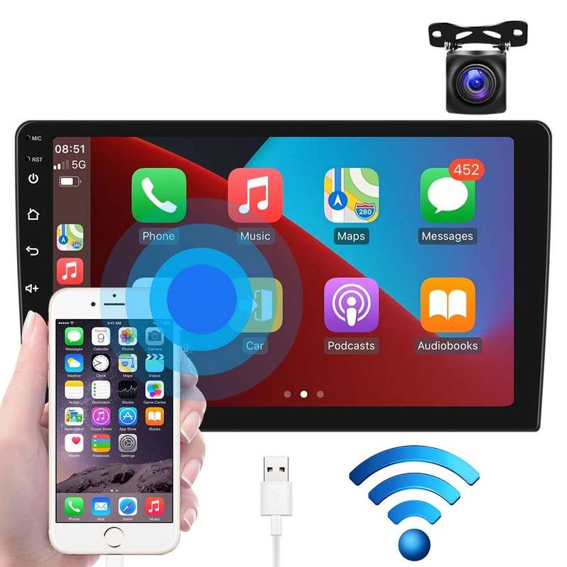 A3018 9 Inch Android Navigation CarPlay 2+64G Dual-Spindle Universal Central Control Screen Car Navi