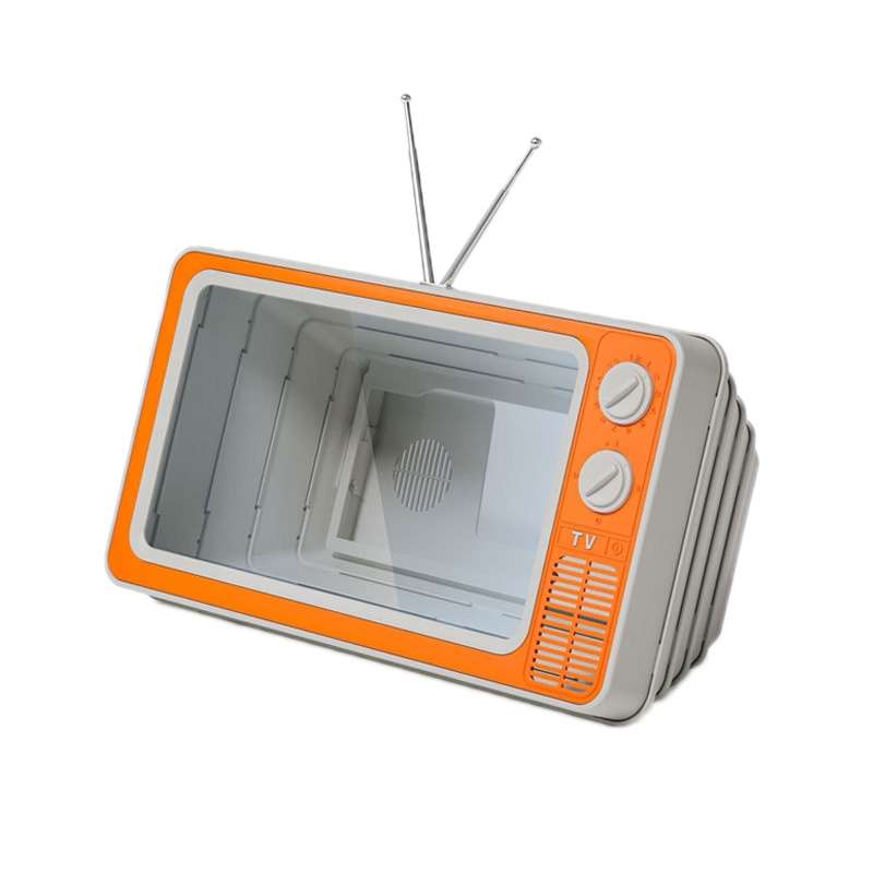 Retro TV Mobile Phone Screen Video Amplifier Mobile Phone Holder(Gray)