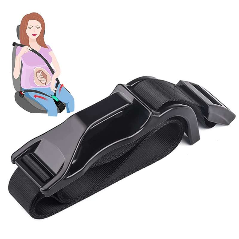 Pregnant Car Seat Belt Anti Stranglehold Belly Protection Fetal Regulator(Black)
