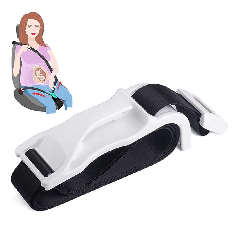 Pregnant Car Seat Belt Anti Stranglehold Belly Protection Fetal Regulator(White)