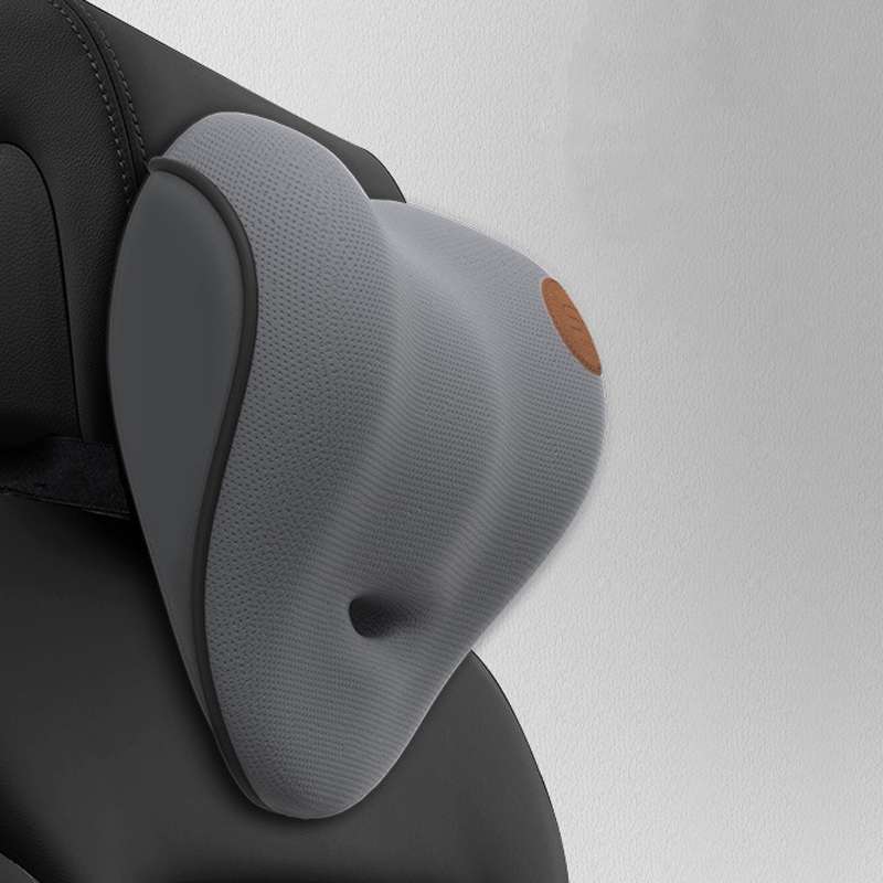 SR-21 Car Lumbar Cushion Headrest Seat Memory Foam Accessories, Style: Ordinary Headrest (Gray)