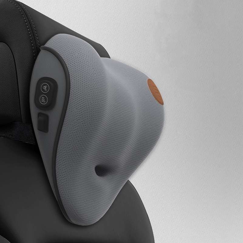 SR-21 Car Lumbar Cushion Headrest Seat Memory Foam Accessories, Style: Massage Headrest (Gray)