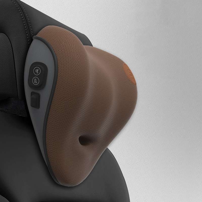 SR-21 Car Lumbar Cushion Headrest Seat Memory Foam Accessories, Style: Massage Headrest (Brown)