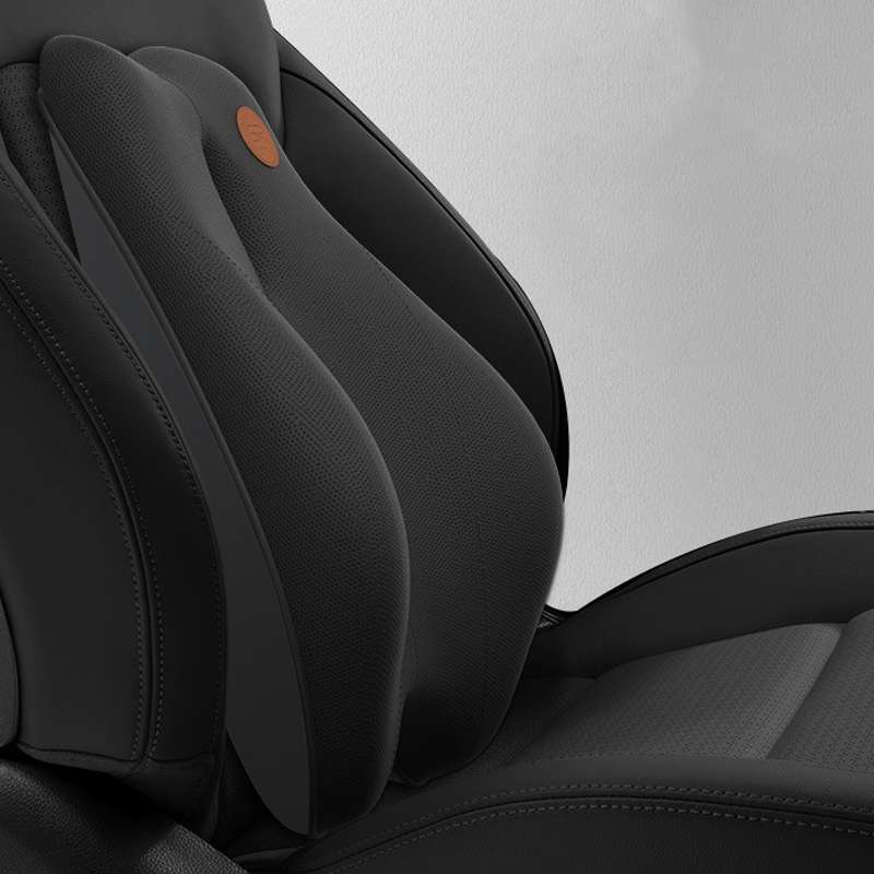 SR-21 Car Lumbar Cushion Headrest Seat Memory Foam Accessories, Style: Ordinary Lumbar Support (Blac